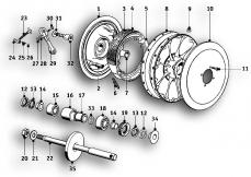 Goto diagram: BMW Classic Motorbike Model R26( ECE ), Category 34.05 Brakes :: Diagram: 34_0906