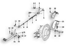Goto diagram: BMW Classic Motorbike Model R27( ECE ), Category 34.10 Rear wheel brake :: Diagram: 34_0908