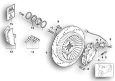 Goto diagram: BMW Classic Motorbike Model K 1200 LT 99 (0545,0555)( ECE ), Category 34.21 Rear wheel brake, ABS :: Diagram: 34_0964