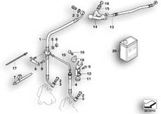Goto diagram: BMW Classic Motorbike Model R 1150 GS 00 (0415,0495)( ECE ), Category 34.32 Brake pipe, front :: Diagram: 34_1000