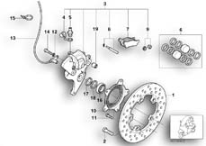 Goto diagram: BMW Classic Motorbike Model C1 200 (0192)( ECE ), Category 34.21 Rear wheel brake :: Diagram: 34_1056