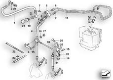Goto diagram: BMW Classic Motorbike Model R 850 R 02 (0428)( ECE ), Category 34.32 Brake line, Integral ABS, front :: Diagram: 34_1180