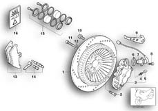 Goto diagram: BMW Classic Motorbike Model K 1200 LT 99 (0545,0555)( ECE ), Category 34.21 Rear wheel brake, Integral ABS :: Diagram: 34_1188