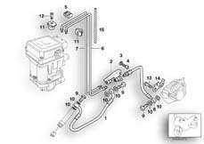 Goto diagram: BMW Classic Motorbike Model K 1200 RS 01 (0547,0557)( ECE ), Category 34.32 Brake line, Integral ABS, rear :: Diagram: 34_1247