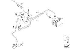 Goto diagram: BMW Classic Motorbike Model G 650 Xcountry 07 (0164,0194)( ECE ), Category 34.32 BRAKE PIPE FRONT ABS :: Diagram: 34_1628