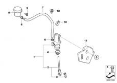Goto diagram: BMW Classic Motorbike Model F 650 GS (0218,0228)( USA ), Category 34.31 REAR BRAKE MASTER CYLINDER :: Diagram: 34_1666