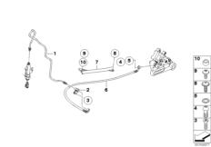 Goto diagram: BMW Classic Motorbike Model F 800 GS 08 (0219,0229)( ECE ), Category 34.32 Brake line, rear, without ABS :: Diagram: 34_1674