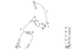 Goto diagram: BMW Classic Motorbike Model K 1200 S (0581,0591)( USA ), Category 34.32 Brake pipe, front, without ABS :: Diagram: 34_1729