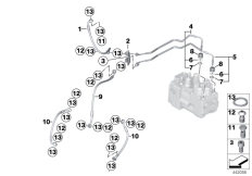 Goto diagram: BMW Classic Motorbike Model R 1200 GS 04 (0307,0317)( USA ), Category 34.32 Brake line, front, I-ABS, Generation 1 :: Diagram: 34_1842