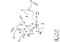 Goto diagram: BMW Classic Motorbike Model K 1200 GT (0587,0597)( ECE ), Category 34.32 Brake line, front, I-ABS, Generation 1 :: Diagram: 34_1851