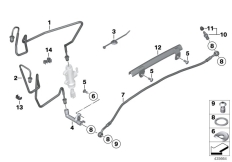 Goto diagram: BMW Classic Motorbike Model R 900 RT 05 SF (0367,0387)( ECE ), Category 34.32 Brake line, rear, I-ABS, Generation 2 :: Diagram: 34_1860