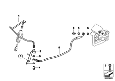 Goto diagram: BMW Classic Motorbike Model G 650 GS Sertão (0136, 0146)( ECE ), Category 34.32 Brake line, rear, without ABS :: Diagram: 34_1898