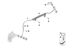 Goto diagram: BMW Classic Motorbike Model HP2 Sport (0458, 0468)( USA ), Category 34.32 Brake line, rear, without ABS :: Diagram: 34_1903