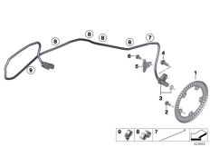 Goto diagram: BMW Classic Motorbike Model S 1000 XR (0D23)( BRA ), Category 34.52 Rotational-speed sensor, rear :: Diagram: 34_2275