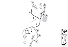 Goto diagram: BMW Classic Motorbike Model R nineT Urban G/S (0J41, 0J43)( ECE ), Category 34.32 Brake line front :: Diagram: 34_2437