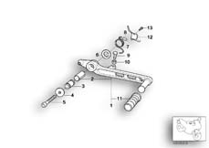 Goto diagram: BMW Classic Motorbike Model F 650 CS 02 (0174,0184)( USA ), Category 35.21 Brake pedal :: Diagram: 35_0279