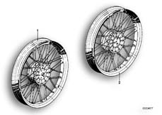 Goto diagram: BMW Classic Motorbike Model R 65 GS( ECE ), Category 36.05 Spoke wheel :: Diagram: 36_0139