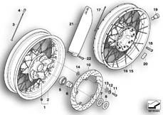 Goto diagram: BMW Classic Motorbike Model HP2 Enduro (0369,0389)( ECE ), Category 36.31 Wheel set, road :: Diagram: 36_1026