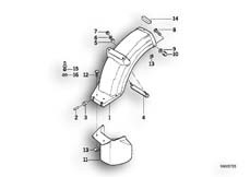 Goto diagram: BMW Classic Motorbike Model K 100 RS (0523,0533)( ECE ), Category 46.30 Wheel cover, rear :: Diagram: 46S0227