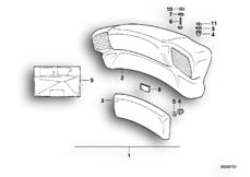 Goto diagram: BMW Classic Motorbike Model K 75 RT (0565,0573)( ECE ), Category 46.23 Backrest :: Diagram: 46S0235