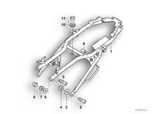 Goto diagram: BMW Classic Motorbike Model K 1200 RS 01 (0547,0557)( ECE ), Category 46.51 Rear frame :: Diagram: 46_0004