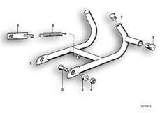 Goto diagram: BMW Classic Motorbike Model R 80 ST( ECE ), Category 46.10 Centre stand :: Diagram: 46_0015