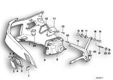 Goto diagram: BMW Classic Motorbike Model K 75 RT (0565,0573)( ECE ), Category 46.40 CASING UPPER PART/HEADLIGHT :: Diagram: 46_0117