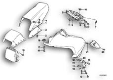 Goto diagram: BMW Classic Motorbike Model K 75 S (0563,0572)( ECE ), Category 46.45 Trim panel mounting parts :: Diagram: 46_0154