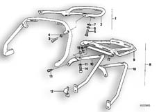 Goto diagram: BMW Classic Motorbike Model R 80( USA ), Category 46.20 Set luggage carrier :: Diagram: 46_0159
