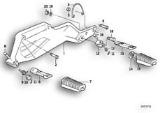Goto diagram: BMW Classic Motorbike Model K 1100 RS (0522,0532)( ECE ), Category 46.71 FOOTPEG PLATE/FOOTPEG :: Diagram: 46_0234