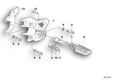 Goto diagram: BMW Classic Motorbike Model R 850 R 94 (0401,0406)( USA ), Category 46.71 FOOTPEG PLATE/FRONT FOOTPEG :: Diagram: 46_0241