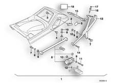 Goto diagram: BMW Classic Motorbike Model K 100 LT 87 (0506,0516)( ECE ), Category 46.23 Retrofit kit, Top Case bracket :: Diagram: 46_0319