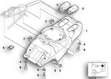 Goto diagram: BMW Classic Motorbike Model R 1100 S 98 (0422,0432)( USA ), Category 46.62 Rear carrier part :: Diagram: 46_0418