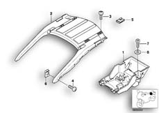 Goto diagram: BMW Classic Motorbike Model K 1200 LT 99 (0545,0555)( ECE ), Category 46.62 Rear carrier part :: Diagram: 46_0420