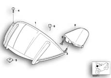 Goto diagram: BMW Classic Motorbike Model K 1200 LT 04 (0549,0559)( ECE ), Category 46.63 trim panel at windscreen angle adjuster :: Diagram: 46_0423