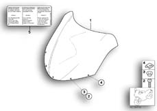Goto diagram: BMW Classic Motorbike Model R 1100 S 98 (0422,0432)( ECE ), Category 46.63 Windscreen :: Diagram: 46_0432