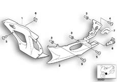 Goto diagram: BMW Classic Motorbike Model K 1200 LT 99 (0545,0555)( USA ), Category 46.63 Engine spoiler :: Diagram: 46_0438