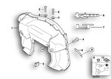 Goto diagram: BMW Classic Motorbike Model K 1200 LT 99 (0545,0555)( ECE ), Category 46.54 TAIL PART :: Diagram: 46_0520