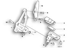 Goto diagram: BMW Classic Motorbike Model R 1100 S 98 (0422,0432)( ECE ), Category 46.71 FOOTPEG PLATE/FRONT FOOTPEG :: Diagram: 46_0524