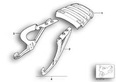 Goto diagram: BMW Classic Motorbike Model R 850 R 02 (0428)( ECE ), Category 46.54 Luggage grid :: Diagram: 46_0535