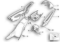Goto diagram: BMW Classic Motorbike Model F 650 GS Dakar 00 (0173,0183)( USA ), Category 46.62 Wheel cover, rear, number-plate carrier :: Diagram: 46_0608
