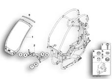 Goto diagram: BMW Classic Motorbike Model C1 200 (0192)( ECE ), Category 46.63 Windshield, attachment parts :: Diagram: 46_0631