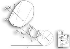 Goto diagram: BMW Classic Motorbike Model F 650 GS 00 (0172,0182)( USA ), Category 46.63 Windscreen, high :: Diagram: 46_0651