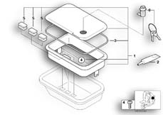 Goto diagram: BMW Classic Motorbike Model C1 200 (0192)( ECE ), Category 46.54 Oddments tray, small :: Diagram: 46_0688
