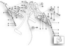 Goto diagram: BMW Classic Motorbike Model C1 (0191)( ECE ), Category 46.52 Knee lever mechanism - mounting parts :: Diagram: 46_0689
