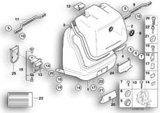 Goto diagram: BMW Classic Motorbike Model C1 200 (0192)( ECE ), Category 46.63 Top case, single parts :: Diagram: 46_0690