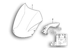 Goto diagram: BMW Classic Motorbike Model F 650 CS 04 (0177,0187)( USA ), Category 46.63 Windscreen :: Diagram: 46_0746