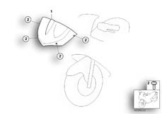 Goto diagram: BMW Classic Motorbike Model F 650 CS 04 (0177,0187)( ECE ), Category 46.63 Instrument cover :: Diagram: 46_0747