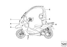 Goto diagram: BMW Classic Motorbike Model C1 (0191)( ECE ), Category 46.63 Primed parts :: Diagram: 46_0835