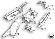 Goto diagram: BMW Classic Motorbike Model F 650 GS Dakar 04 (0176,0186)( ECE ), Category 46.62 Wheel cover, rear, number-plate carrier :: Diagram: 46_0859